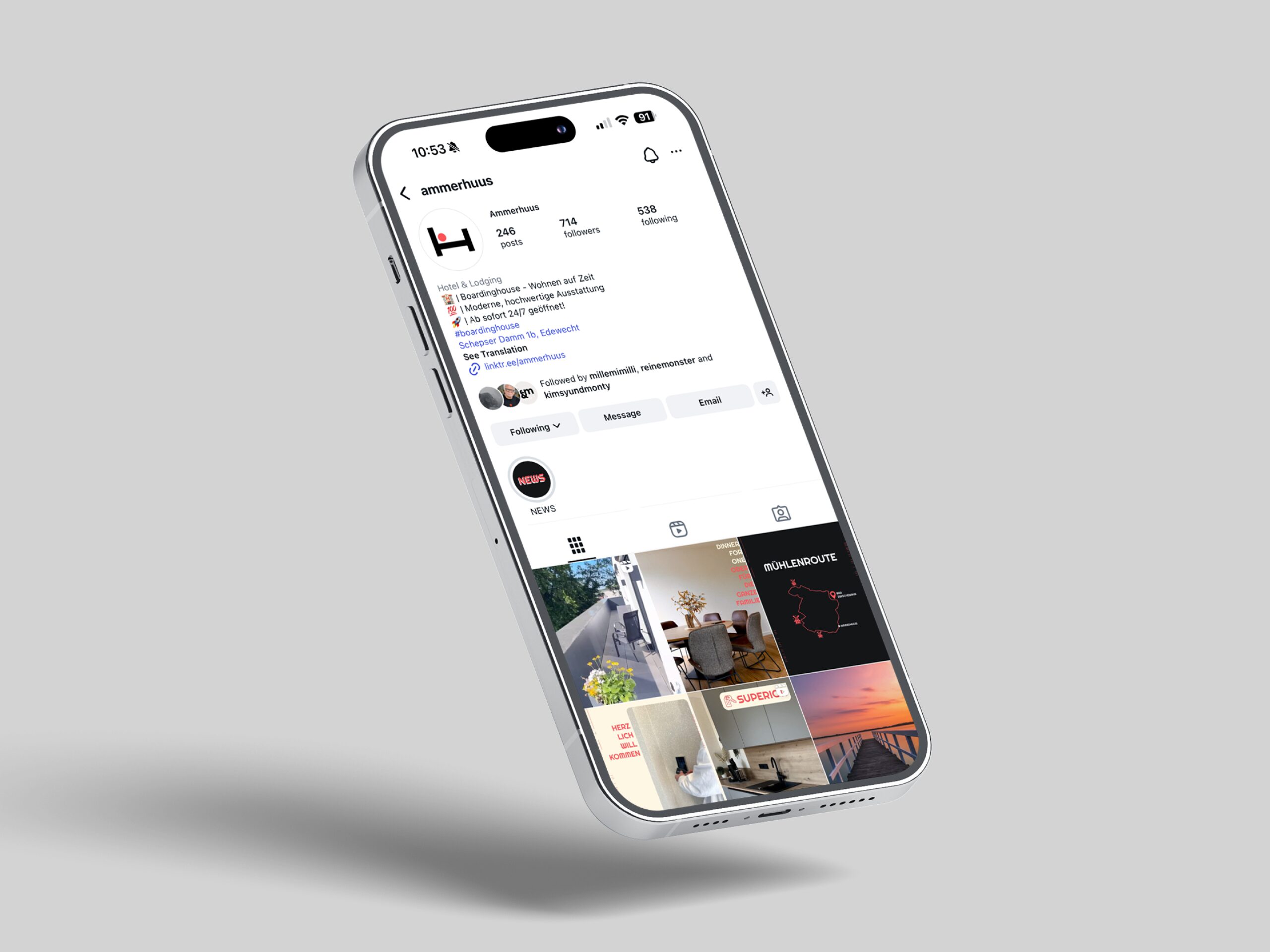 Kundenreferenz Mockup Ammerhuus Mobile