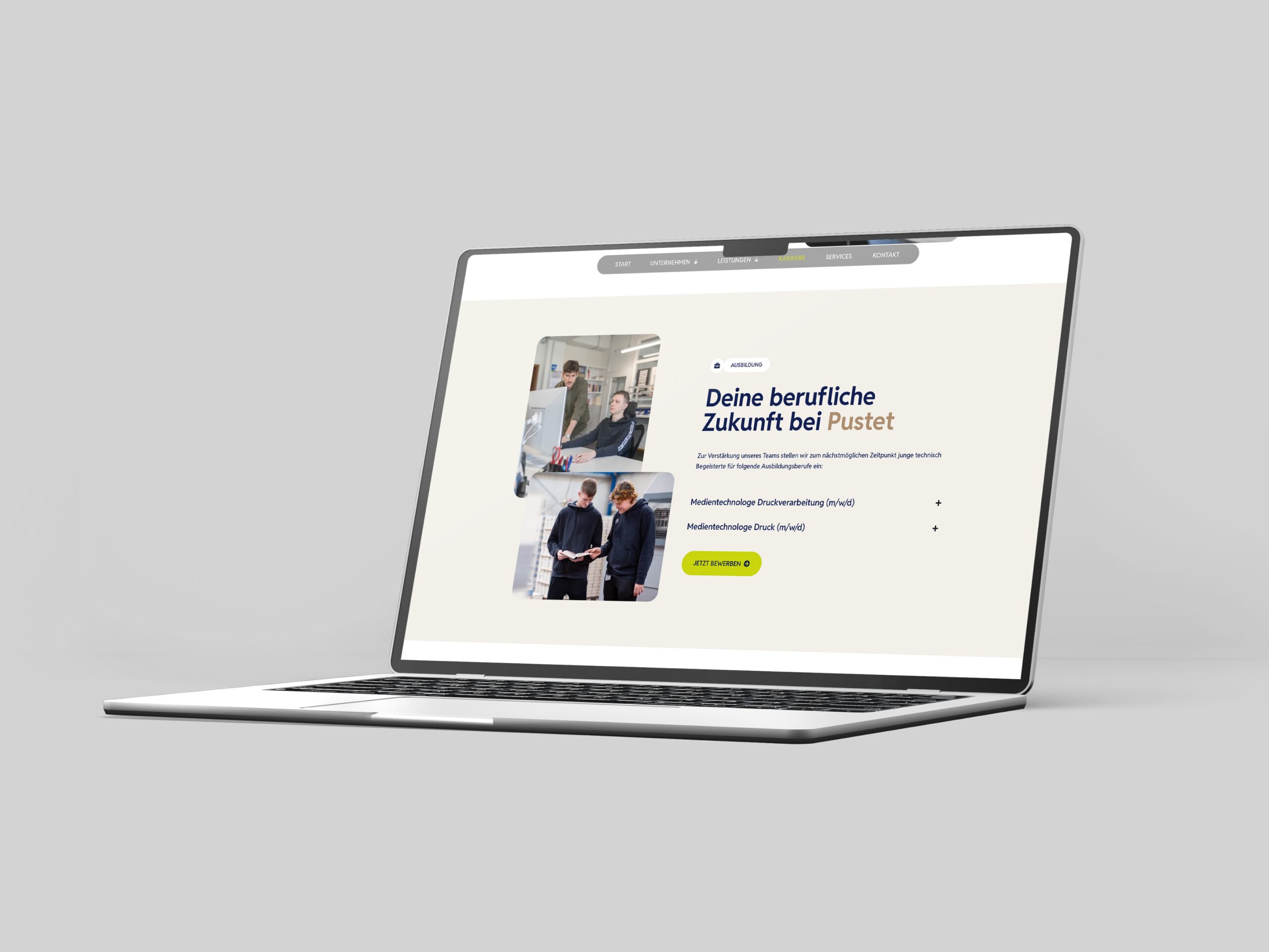 Kundenreferenz Mockup Pustet Druck